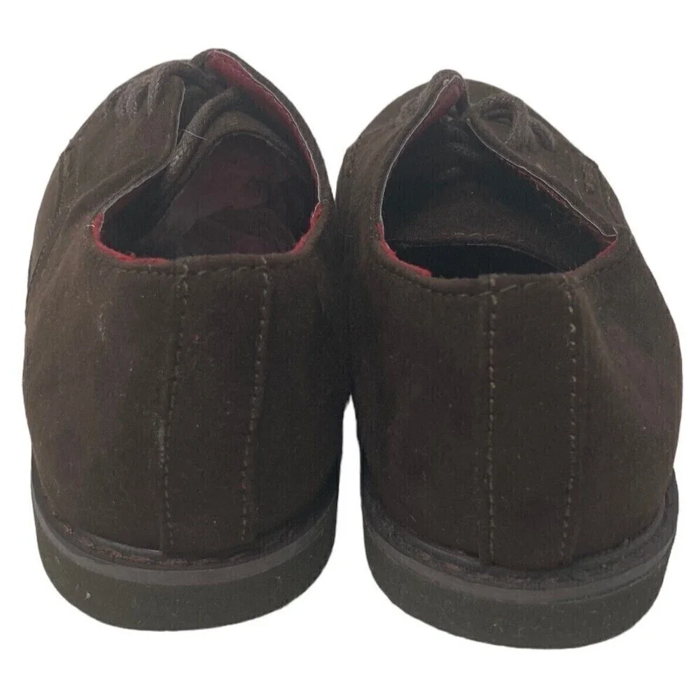 NEW Cole Haan Lil Shane Boys Size 12 US Cognac Brown Faux Suede Oxfords 30 EU